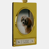 カスタムペット記念記念キープサケ ゴールドプレートバナーオーナメント (右)