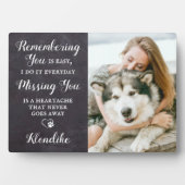 カスタムペット記念詩犬写真 フォトプラーク (正面)