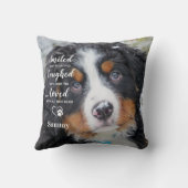 カスタムペット記念 – 犬の思い出の贈り物 – 写真 クッション (裏面)