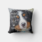 カスタムペット記念 – 犬の思い出の贈り物 – 写真 クッション (正面)