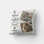 カスタムペット記念KEEPSAKE DOG CAT LOSS PHOTO クッション (正面)