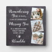 カスタムペット追悼の詩犬3枚の写真 フォトプラーク (正面)