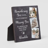 カスタムペット追悼の詩犬3枚の写真 フォトプラーク (正面)