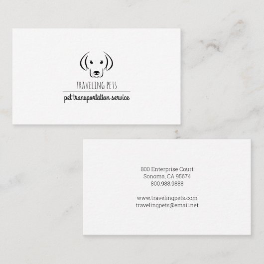 カスタムペット配送サービス名刺 名刺 (正面/裏面)