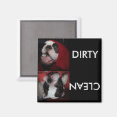 カスタムペット食洗機クリーン又はダーティマグネット マグネット (正面/裏面)