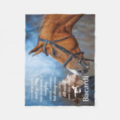 カスタムペット馬の記念撮影ウマ科の写真 フリースブランケット (正面)