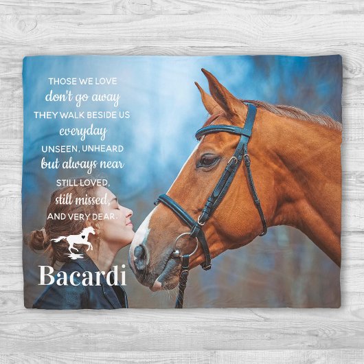 カスタムペット馬の記念撮影ウマ科の写真 フリースブランケット