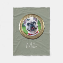 カスタムペット2写真&文字オリーブセージ緑