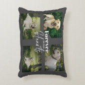 カスタムペット8フォトコラージュ記念記念 アクセントクッション (正面(垂直))