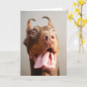カスタムペット(犬)写真 カード (黄色い花)