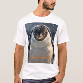カスタムペンギンパパパーソナライズされたヴィンテージ写真 Tシャツ