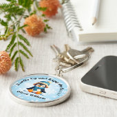 カスタムペンギン「雪を包み楽しむ込む！」 キーホルダー (側面)