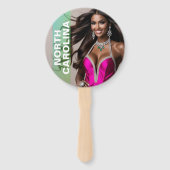 カスタムページャントパドルファン – クラウンデザイン ハンドファン (正面)