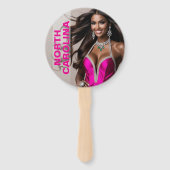 カスタムページャントパドルファン – クラウンデザイン ハンドファン (正面)