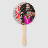 カスタムページャントパドルファン – クラウンデザイン ハンドファン (正面)