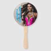 カスタムページャントパドルファン – クラウンデザイン ハンドファン (正面)