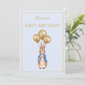 カスタムペーターザラビットファースト誕生日招待状 招待状 (スタンド正面)