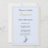 カスタムペーターザラビットファースト誕生日招待状 招待状 (裏面)