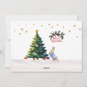 カスタムペータージョセフィーヌバニー初めてのクリスマス シーズンカード (裏面)