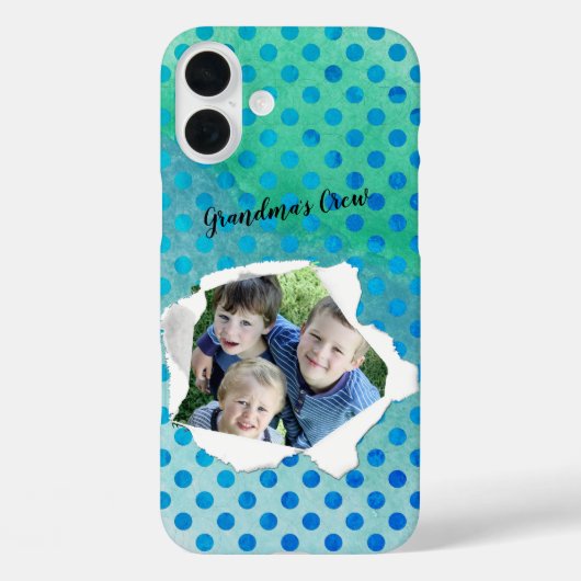 カスタムペーパーホール写真水玉テンプレート Case-Mate iPhoneケース (裏面)