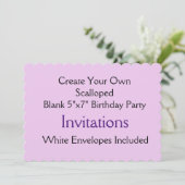 カスタムホタテ形状バースデーパーティ招待状 招待状 (スタンド正面)