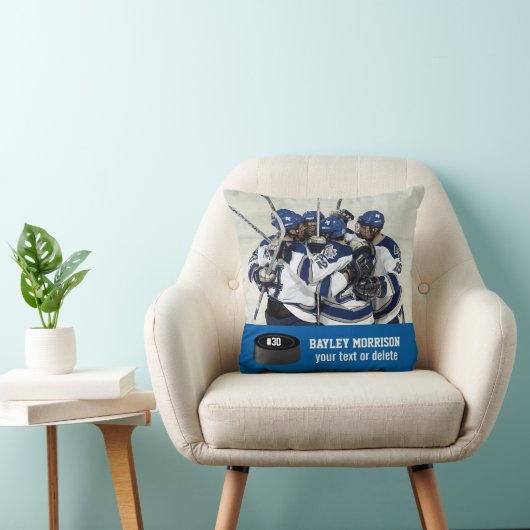カスタムホッケーのフォトプレーヤー名、チーム名、および番号 クッション (椅子)