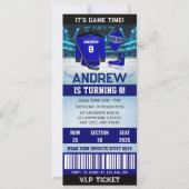 カスタムホッケーゲームチケット誕生日装飾 招待状 (正面)