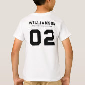 カスタムホッケースクールクラブリーグ名番号 Tシャツ (裏面)