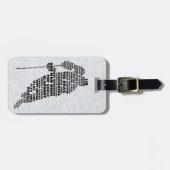 カスタムホッケープレーヤータイポグラフィラゲッジタグ ラゲッジタグ (正面横)