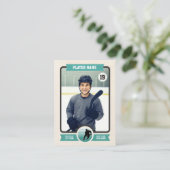 カスタムホッケー取引カード、ヴィンテージプレーヤーカード コーリングカード (スタンド正面)