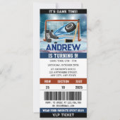 カスタムホッケー チケット 誕生日デコレーション 招待状 (正面)