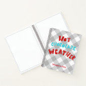 カスタムホットチョコレートウェザーバッファロープレイド ノートブック (内部)