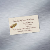 カスタムホットドッグスタンド又はフードカートの名刺 マグネット名刺 (インサイチュ)