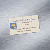 カスタムホットドッグスタンド又はフードカートの名刺 マグネット名刺 (インサイチュ)