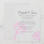 カスタムホットピモダンンク結婚式招待状 招待状 (正面/裏面)