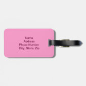 カスタムホットピンクカモフラージラゲッジタグ ラゲッジタグ (裏面横)