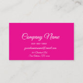 カスタムホットピンクシンプル 名刺 (裏面)