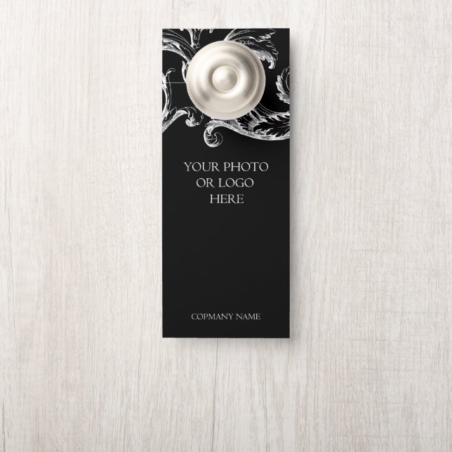 カスタムホテルリゾートビジネスブラック ドアノブサイン (ノブ)