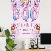 カスタムホラー映画誕生日眠気覚サイン ポスター (ホームオフィス)