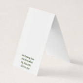 カスタムホリディセルフスタンドイヤリングディスプレイカード 名刺 (裏面)