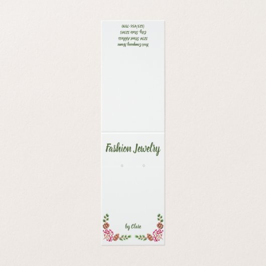 カスタムホリディセルフスタンドイヤリングディスプレイカード 名刺 (外部フラット)