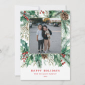 カスタムホリデーカードホリー春デジタル印刷 シーズンカード (正面)