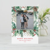 カスタムホリデーカードホリー春デジタル印刷 シーズンカード (スタンド正面)