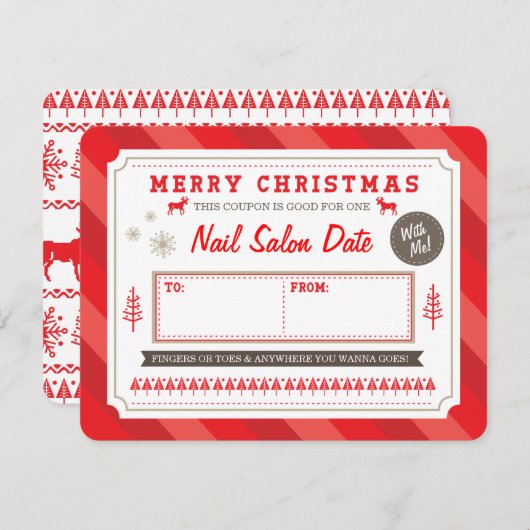 カスタムホリデーギフトクーポンバイオリガミプリント 招待状 (正面/裏面)