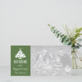 カスタムホリデーグリーティング付きのクリスマス写真カード シーズンカード (スタンド正面)