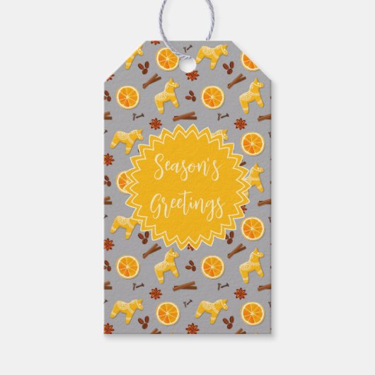 カスタムホリデージンジャーブレッド ギフトタグ (正面)