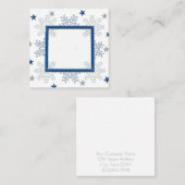 カスタムホリデースノーフレークフレームスモールイヤリングカード 予約カード (正面/裏面)