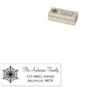 カスタムホリデースノーフレーク差出人住所 ラバースタンプ (押印)