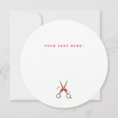 カスタムホリデーズゴールデングリッター美容師 サンキューカード (裏面)