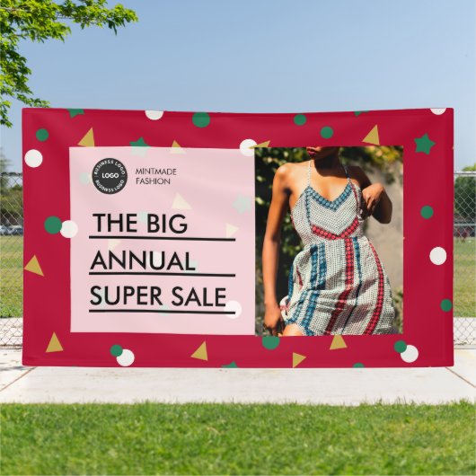 カスタムホリデーセール小売割引プロモストア 横断幕 (外側)